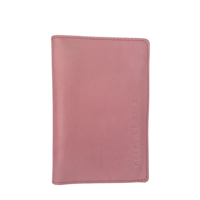 Pastel Pink Leather Passport Wallet