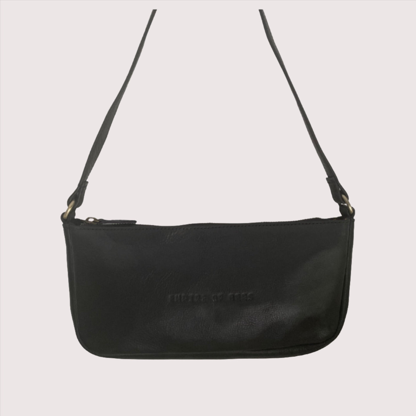 Black Leather Audrey Shoulder Bag