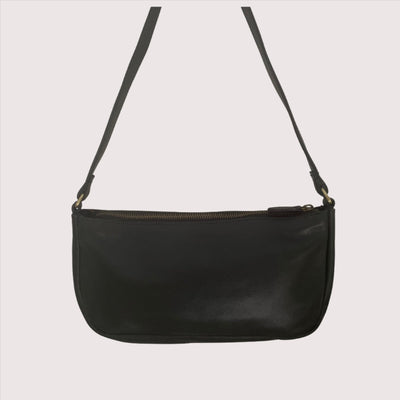 Black Leather Audrey Shoulder Bag