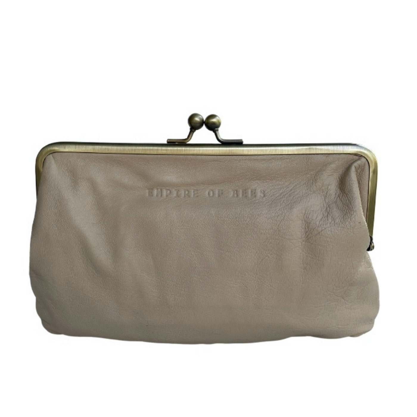 Champagne Leather June Clutch