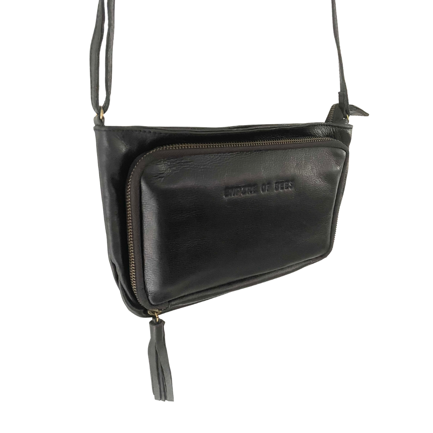 Black Leather Leonie Handbag