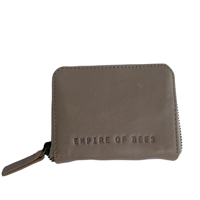Taupe Leather Claire Card Wallet