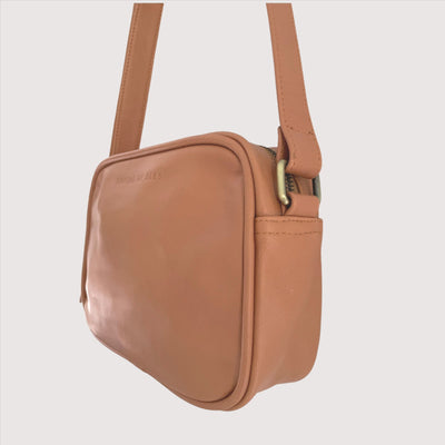 Tan Leather Holly Cross-Body Bag