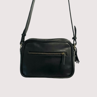 Black Leather Holly Cross-Body Bag